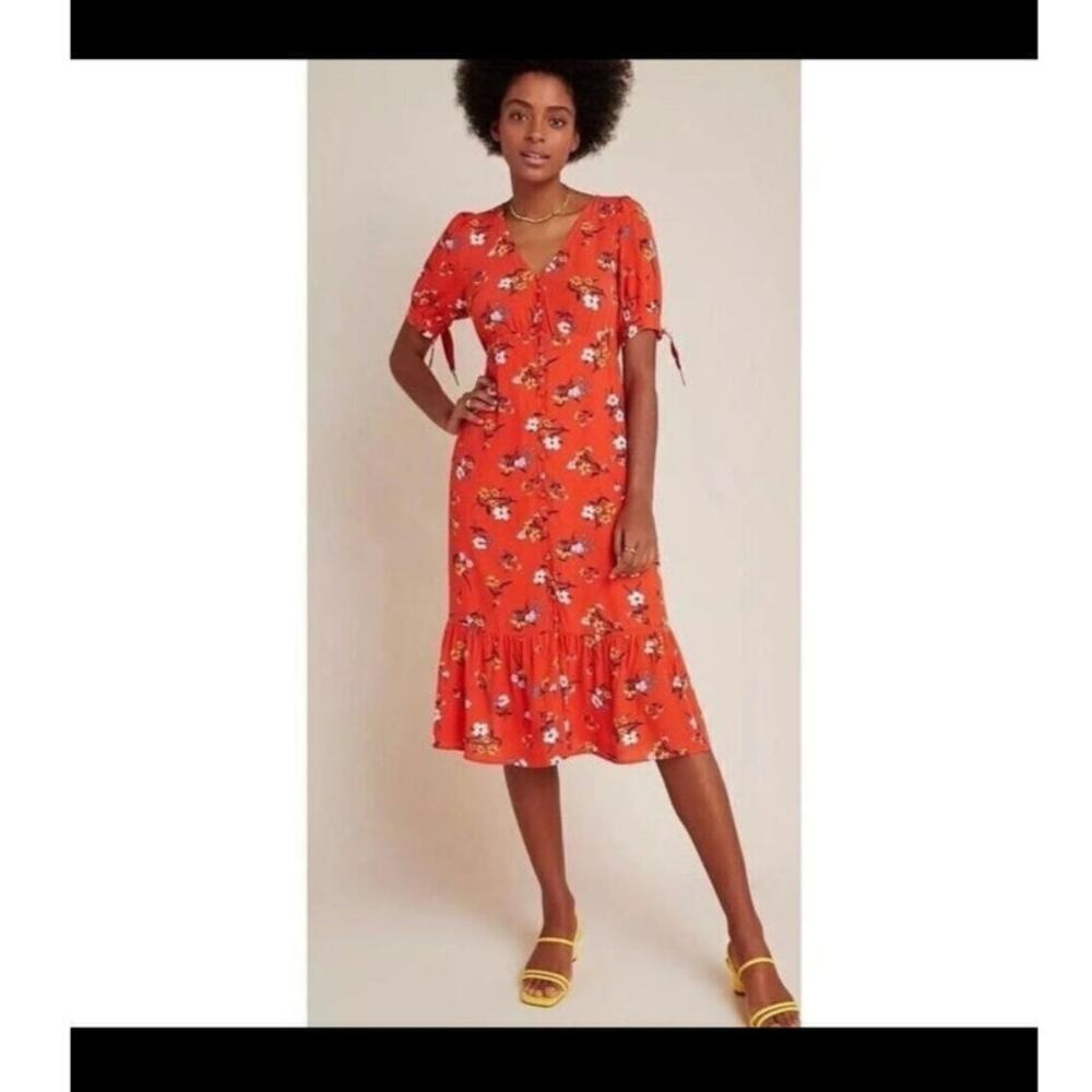 Anthropologie Maeve Eudora‎ Midi Dress Size: 4